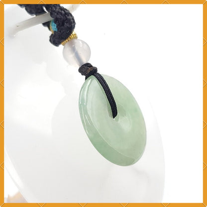 Yingmart Donut Jade Pendant 100% Genuine Jadeite Real Jade Type A Grade A Type A Hand Carved
