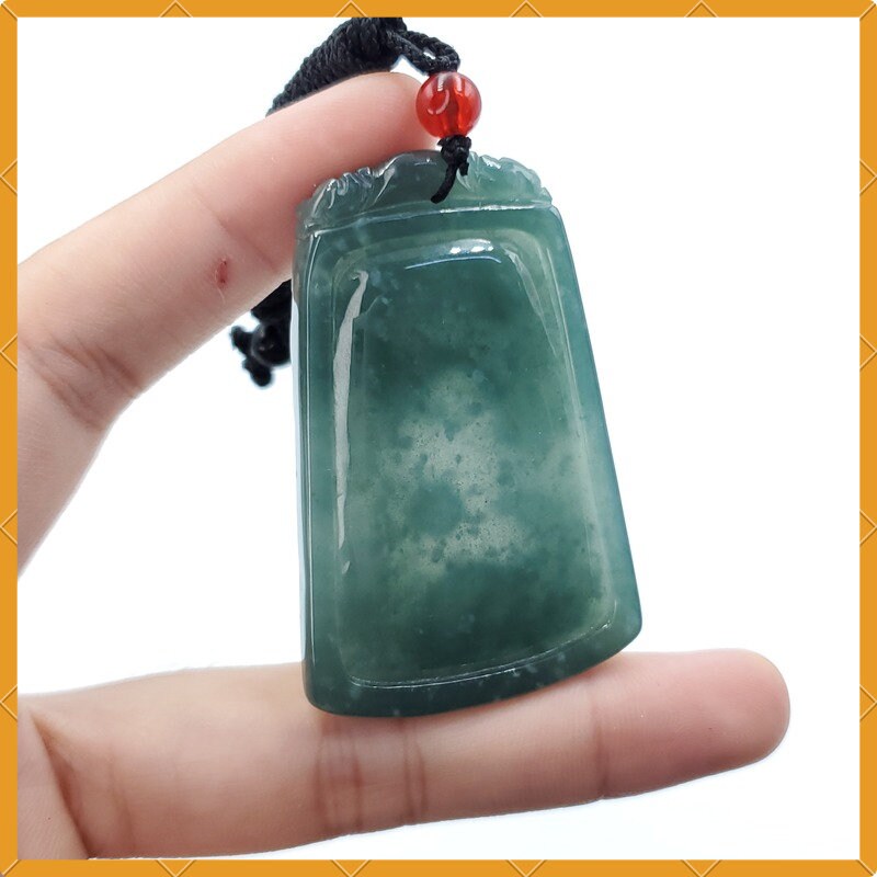 Yingmart A Deer grazing in the Landscape Pendant 100%  Genuine Jadeite Real Jade Type A Grade A Hand Carved