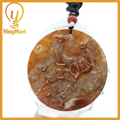 Yingmart 100% Natural Jade Goat Age marble Pendant Genuine Jadeite Real Jade Type A Grade A Hand Carved