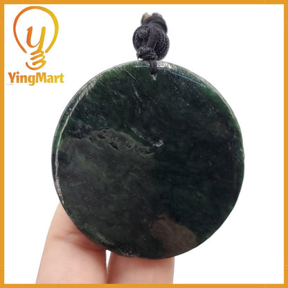 Yingmart  Landscape Pendant  Hand Carved 100% Genuine Jadeite Jade  Burmese Myanmar Real Jade Grade A Type A