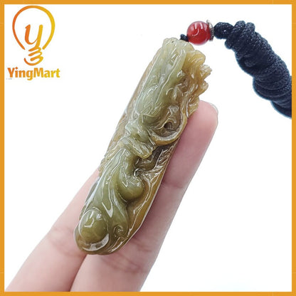 Yingmart  Fire-breathing dragon Pendant  100% Genuine Jadeite Jade  Burmese Myanmar Real Jade Grade A Type A