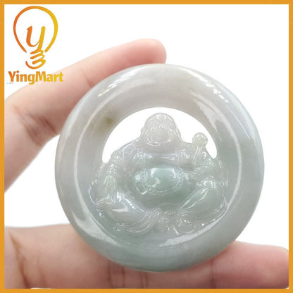 Yingmart Myanmar Jade Guan Yin Pendant Genuine Jadeite Jade  Burmese Myanmar Real Jade Grade A Type A  Hand Carved