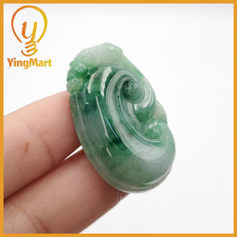 Yingmart Ruyi Jade Pendant  Genuine Jadeite Real Jade Type A Grade A Hand Carved