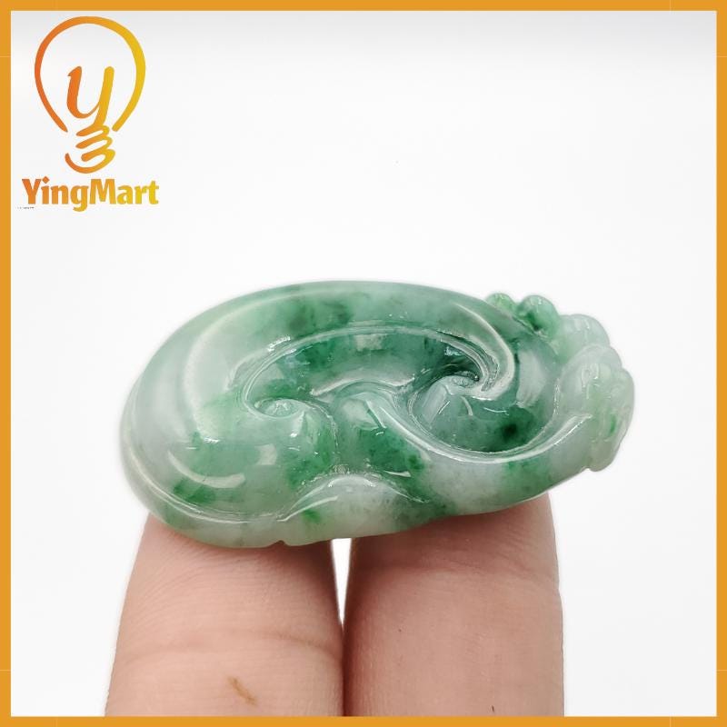 Yingmart Ruyi Jade Pendant  Genuine Jadeite Real Jade Type A Grade A Hand Carved