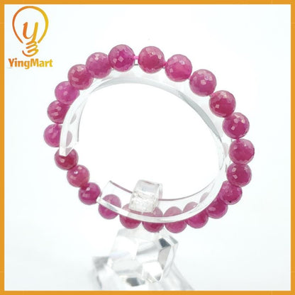 Yingmart Faceted Red Ruby beads Bracelet , Vintage Jewelry,Accessories,Real Gemstone, Gift for her