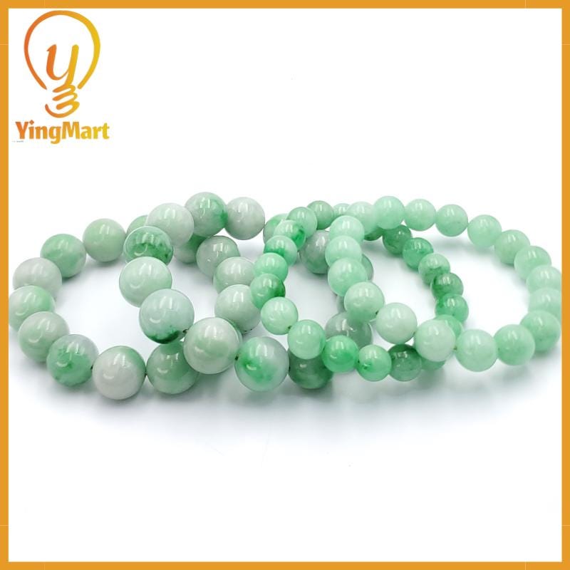 Yingmart Natural Green Jade Jadeite Baracelet, Chain bracelet bead, Jade Gemstones, Real Gemstone Bracelet, Gift for her