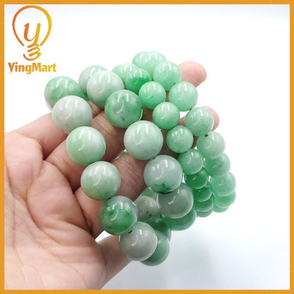 Yingmart Natural Green Jade Jadeite Baracelet, Chain bracelet bead, Jade Gemstones, Real Gemstone Bracelet, Gift for her