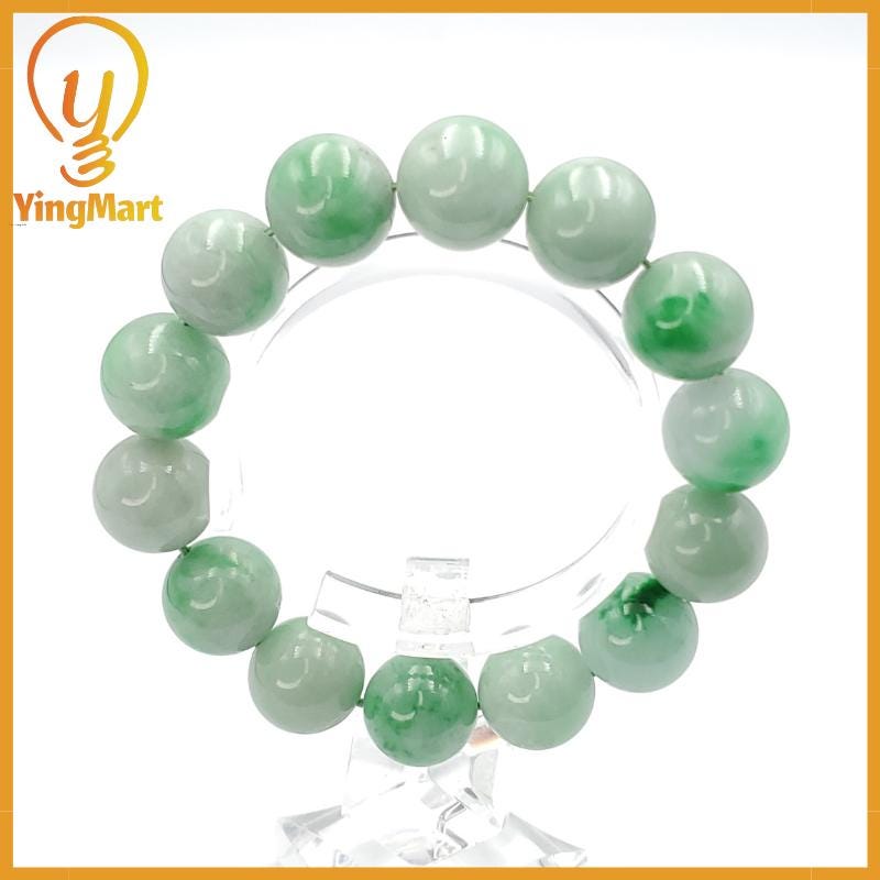 Yingmart Natural Green Jade Jadeite Baracelet, Chain bracelet bead, Jade Gemstones, Real Gemstone Bracelet, Gift for her