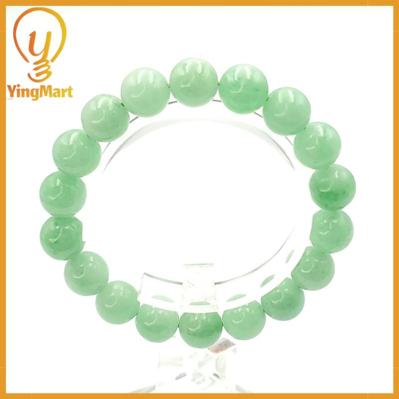 Yingmart Natural Green Jade Jadeite Baracelet, Chain bracelet bead, Jade Gemstones, Real Gemstone Bracelet, Gift for her