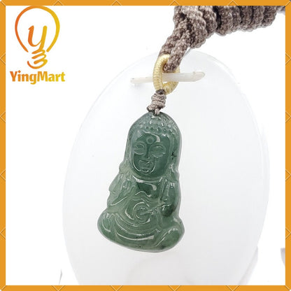 Yingmart Good Price 100% Natural Jadeite Jade  Burma Jade Guanyin Pendant Myanmar Jade  Hand Craving Pendant