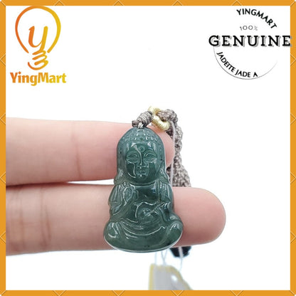 Yingmart Good Price 100% Natural Jadeite Jade  Burma Jade Guanyin Pendant Myanmar Jade  Hand Craving Pendant