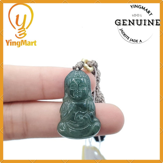 Yingmart Good Price 100% Natural Jadeite Jade  Burma Jade Guanyin Pendant Myanmar Jade  Hand Craving Pendant