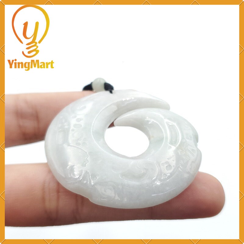 Yingmart 100% Jadeite Jade Pendant Burmese Myanmar Genuine  Real Jade Grade A Type A Hand Carved