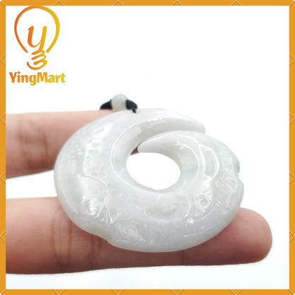 Yingmart 100% Jadeite Jade Pendant Burmese Myanmar Genuine  Real Jade Grade A Type A Hand Carved