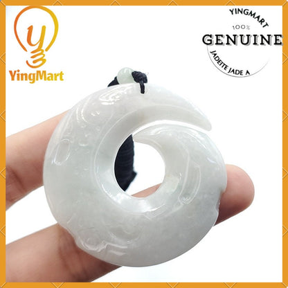 Yingmart 100% Jadeite Jade Pendant Burmese Myanmar Genuine  Real Jade Grade A Type A Hand Carved