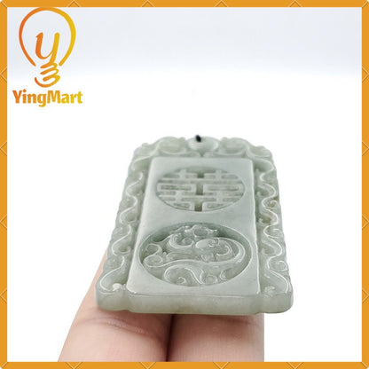 Yingmart 100% Natural Jade Jadeite Carved Hand Burmese Myanmar Genuine Grade A Type A