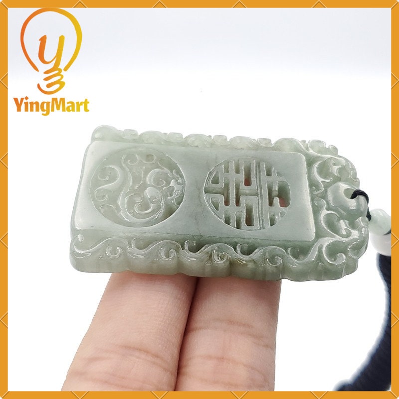 Yingmart 100% Natural Jade Jadeite Carved Hand Burmese Myanmar Genuine Grade A Type A