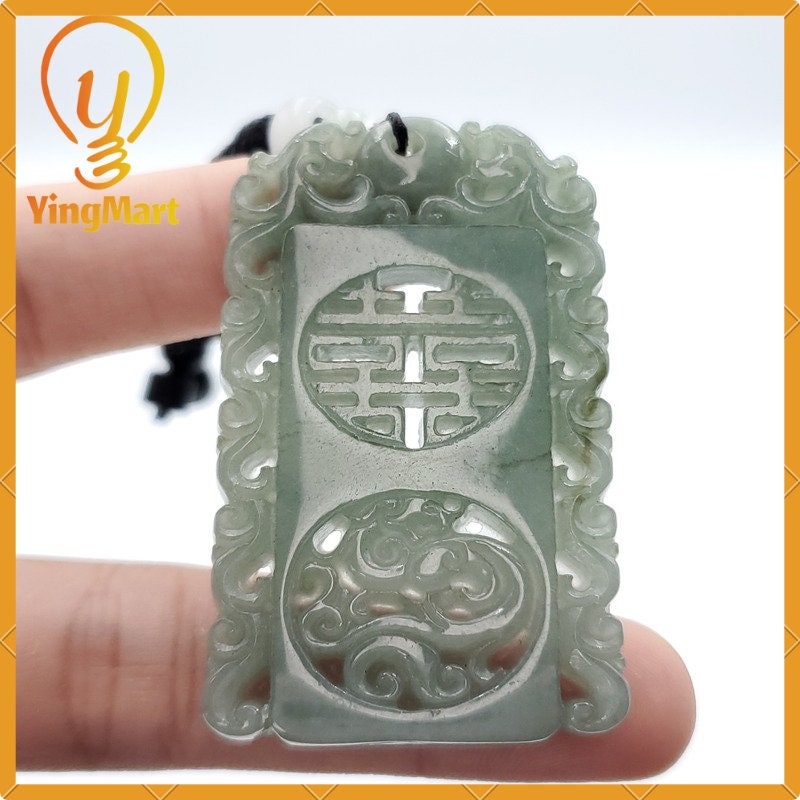 Yingmart 100% Natural Jade Jadeite Carved Hand Burmese Myanmar Genuine Grade A Type A