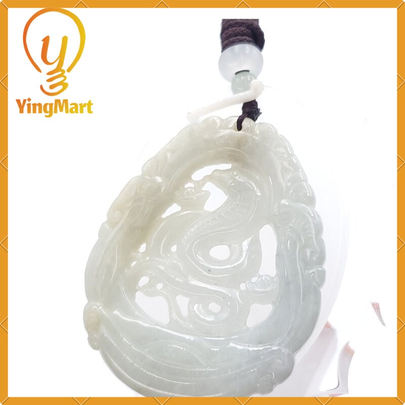 Yingmart Jade Zodiac Snake 100% Natural Jade Pendant  Burmese Myanmar Genuine Jadeite Real Jade Grade A Type A Hand Carved