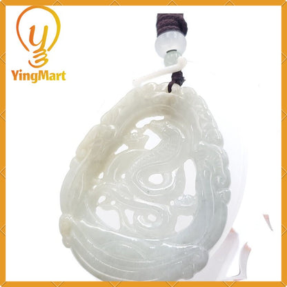 Yingmart Jade Zodiac Snake 100% Natural Jade Pendant  Burmese Myanmar Genuine Jadeite Real Jade Grade A Type A Hand Carved