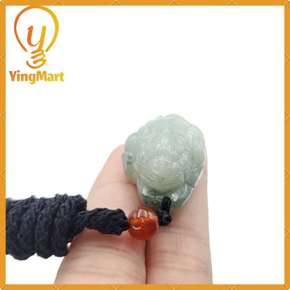 Yingmart Fortune Pixiu Pendant 100% Natural  Burmese Myanmar Genuine Jadeite Real Jade Grade A Type A Hand Carved
