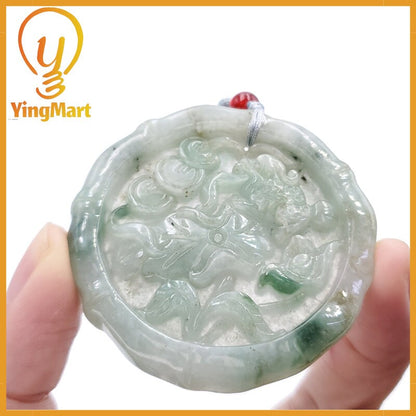 Yingmart Feng Shui Pi Xiu Pendant  100% Genuine Jadeite Real Jade Type A Grade A Hand Carved