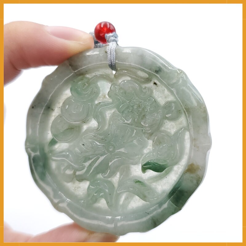 Yingmart Feng Shui Pi Xiu Pendant  100% Genuine Jadeite Real Jade Type A Grade A Hand Carved
