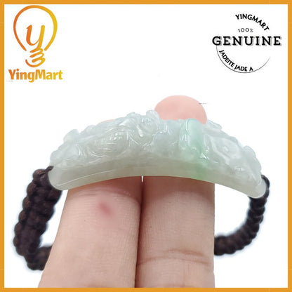 Yingmart Genuine Jadeite 100% Natural Jade Gold Fish Pendant  Real Jade Type A Grade A Hand Carved