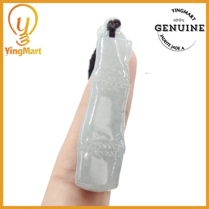 Yingmart 100% Natural Genuine Jadeite Type A Jadeite Bamboo Pendant Real Jade Type A Grade A Hand Carved