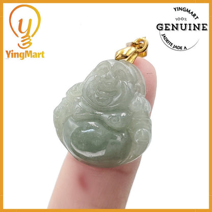 Yingmart Buddha Jade Pendant 100% Genuine Burmese Myanmar Jadeite Real Jade Type A Grade A Hand Carved