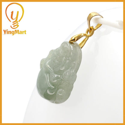 Yingmart Buddha Jade Pendant 100% Genuine Burmese Myanmar Jadeite Real Jade Type A Grade A Hand Carved