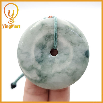 Yingmart Donut Jade Pendant 100% Genuine Jadeite Real Jade Type A Grade A Type A Hand Carved