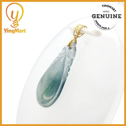 Yingmart Ruyi Jade Pendant  Genuine Jadeite Real Jade Type A Grade A Hand Carved
