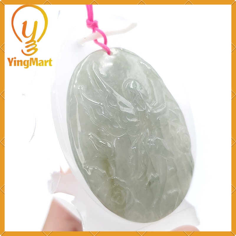 Yingmart Fairy Tale Pendant 100%  Genuine Jadeite Real Jade Type A Grade A Hand Carved