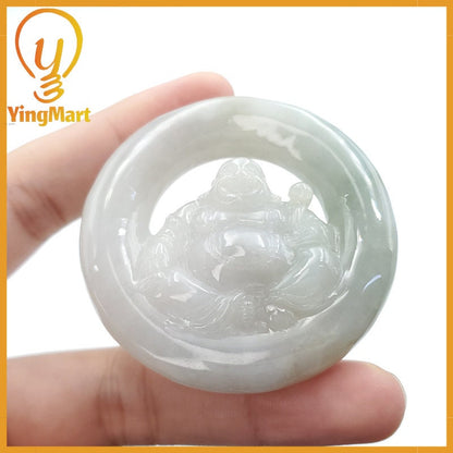 Yingmart Myanmar Jade Guan Yin Pendant Genuine Jadeite Jade  Burmese Myanmar Real Jade Grade A Type A  Hand Carved