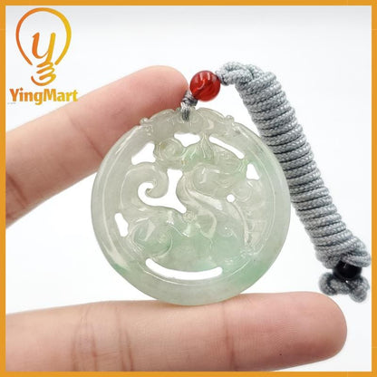 Natural Burmese Jadeite A Jade Pendant Horse Grade A Jadeite Hand Carved Protection, Good Luck