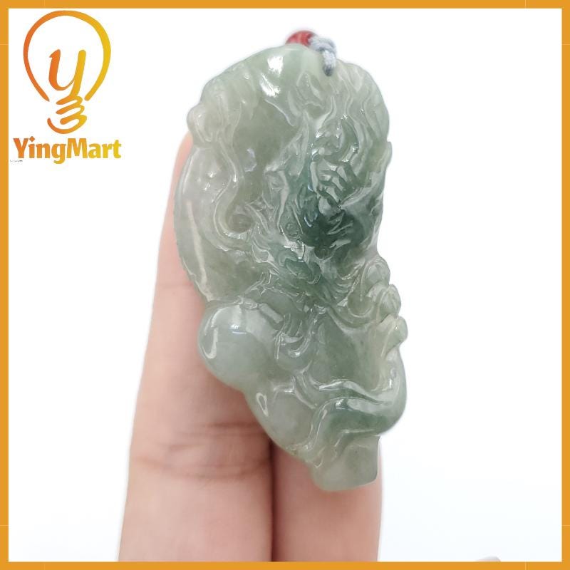 Yingmart  100% Natural Jade Dragon Pendant  Burmese Myanmar Genuine Jadeite Real Jade Grade A Type A Lucky pendant