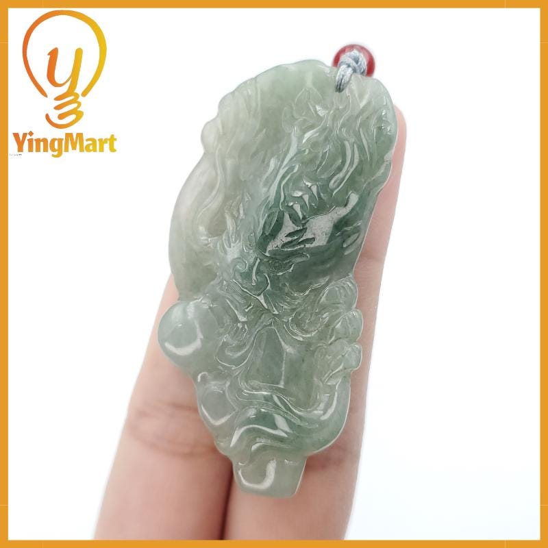 Yingmart  100% Natural Jade Dragon Pendant  Burmese Myanmar Genuine Jadeite Real Jade Grade A Type A Lucky pendant