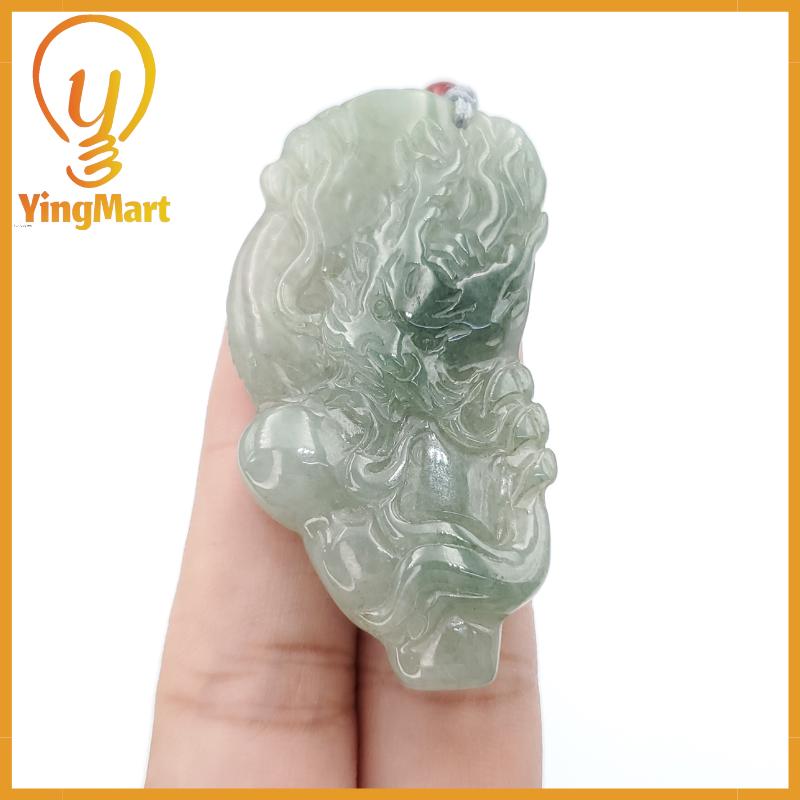 Yingmart  100% Natural Jade Dragon Pendant  Burmese Myanmar Genuine Jadeite Real Jade Grade A Type A Lucky pendant