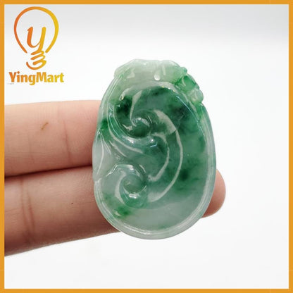 Yingmart Ruyi Jade Pendant  Genuine Jadeite Real Jade Type A Grade A Hand Carved