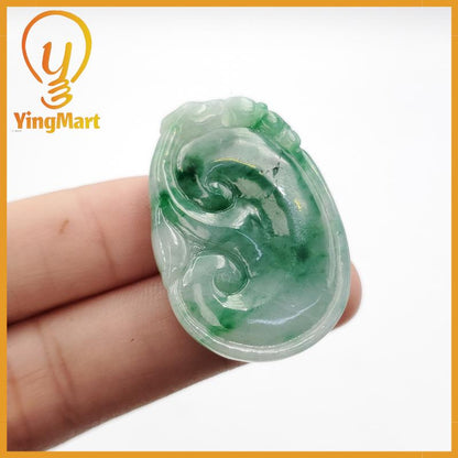 Yingmart Ruyi Jade Pendant  Genuine Jadeite Real Jade Type A Grade A Hand Carved