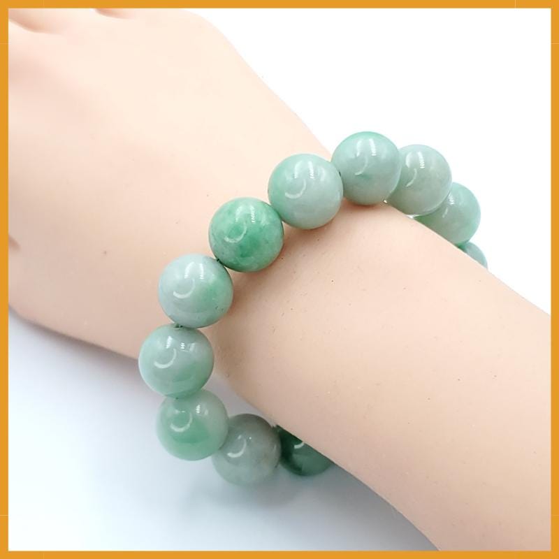 Yingmart Natural Green Jade Jadeite Baracelet, Chain bracelet bead, Jade Gemstones, Real Gemstone Bracelet, Gift for her