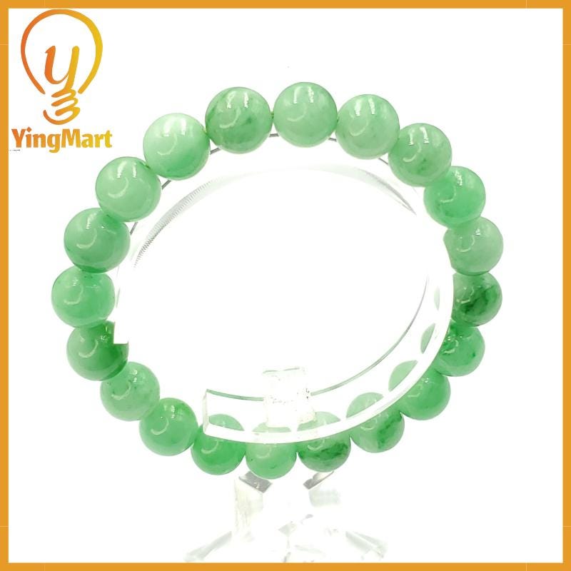 Yingmart Natural Green Jade Jadeite Baracelet, Chain bracelet bead, Jade Gemstones, Real Gemstone Bracelet, Gift for her