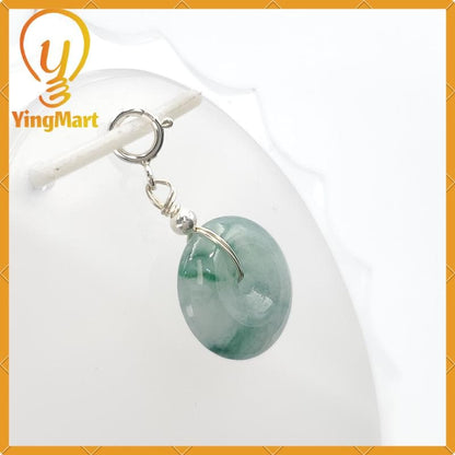 Donut Jade Pendant 100% Genuine Jadeite Real Jade Type A Grade A Type A Hand Carved