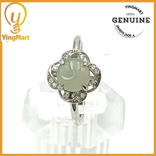 Yingmart AR14 Myanmar Natural Jade Ring ADJUSTABLE Burmese Genuine Jadeite Real Jade Grade A Type A, gift fo her, vintage