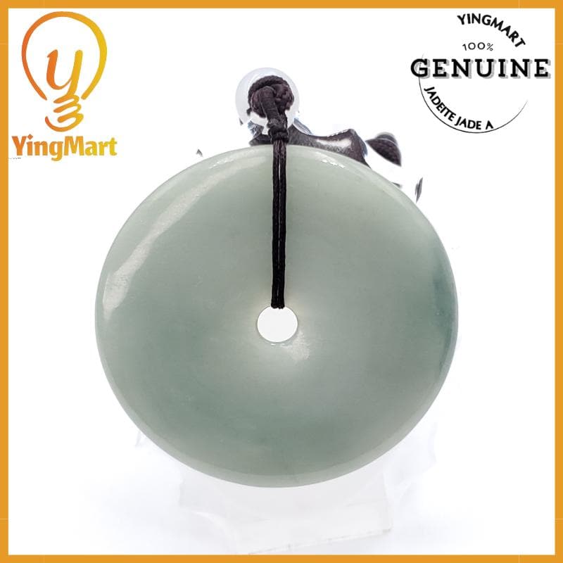 Donut Jade Pendant 100% Genuine Jadeite Real Jade Type A Grade A Type A Hand Carved