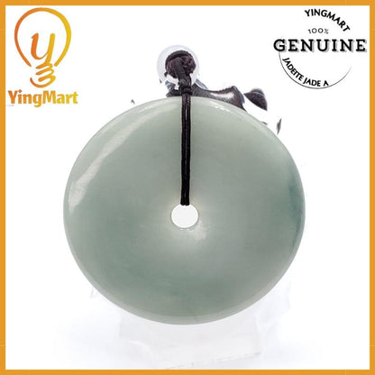 Donut Jade Pendant 100% Genuine Jadeite Real Jade Type A Grade A Type A Hand Carved