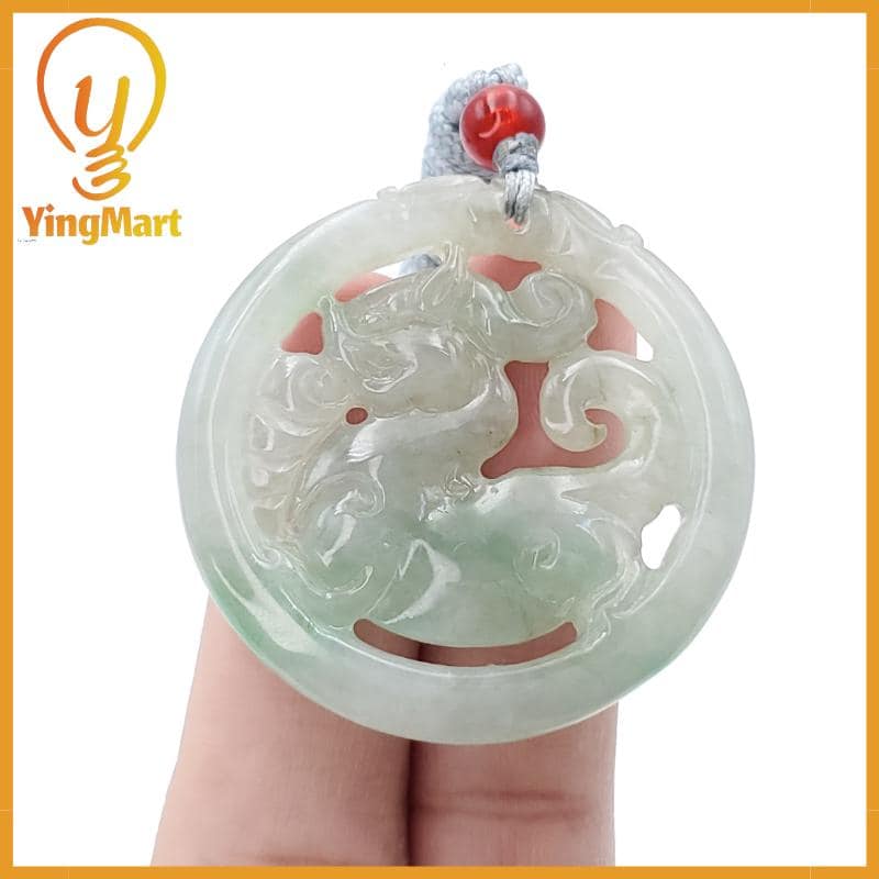 Natural Burmese Jadeite A Jade Pendant Horse Grade A Jadeite Hand Carved Protection, Good Luck