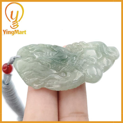 Yingmart  100% Natural Jade Dragon Pendant  Burmese Myanmar Genuine Jadeite Real Jade Grade A Type A Lucky pendant