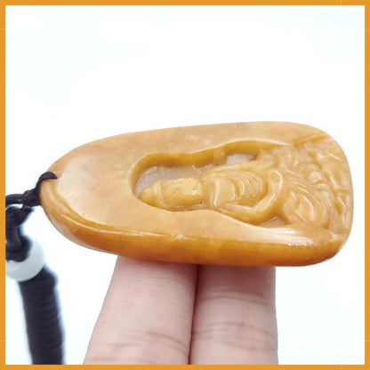Yingmart Myanmar Jade Guan Yin Pendant Genuine Jadeite Jade  Burmese Myanmar Real Jade Grade A Type A  Hand Carved Lucky pendant